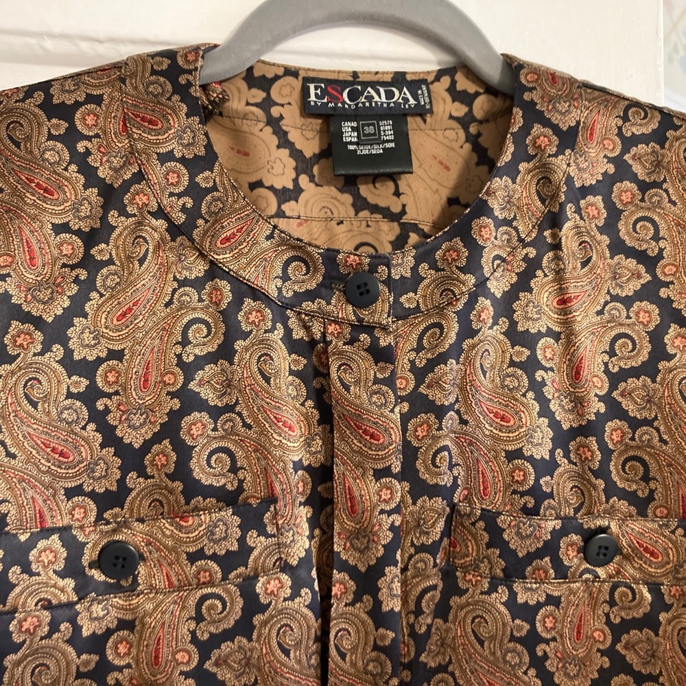 Escada silk blouse matches skirt Vintage 36 US 6